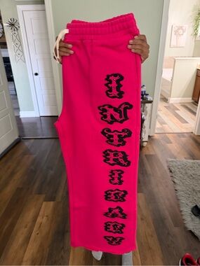 Unbranded Men's Hot Pink Graphic Joggers
